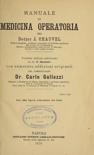Manuale di medicina operatoria