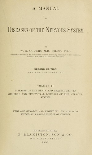 A manual of diseases of the nervous system