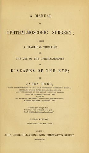 A manual of ophthalmoscopic surgery