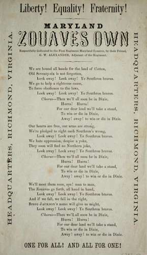 Maryland Zouaves Own