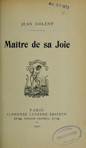 Maître de sa joie