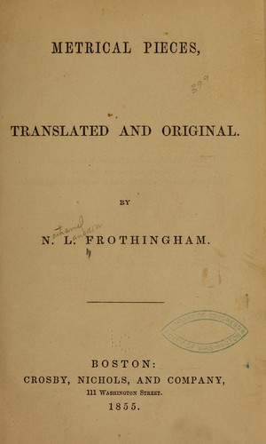Metrical pieces