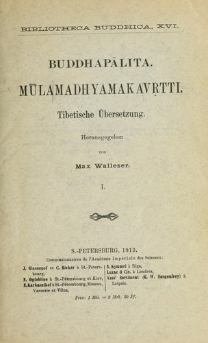 Mulamadhymakavrtti