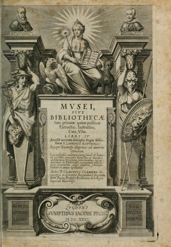 Musei, siue Bibliothecae tam priuatae quàm publicae extructio, instructio, cura, vsus libri IV