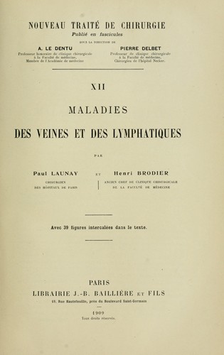 Nouveau traité de chirurgie clinique et opératoire