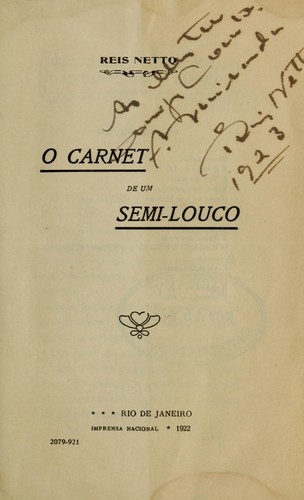 O carnet de um semi-louco