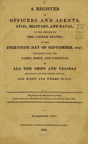 Official register of the United States ...