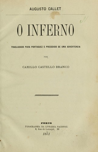 O inferno [por] Augusto Callet