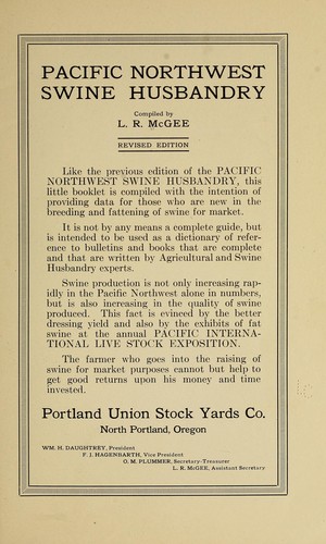 Pacific northwest swine husbandry
