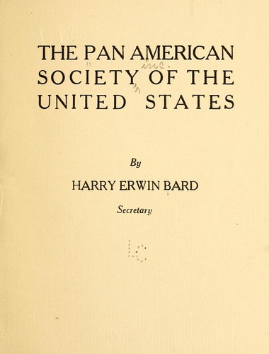 The Pan American society of the United States