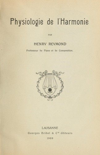 Physiologie de l'harmonie