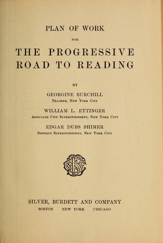 Plan of work for the Progressive road to reading