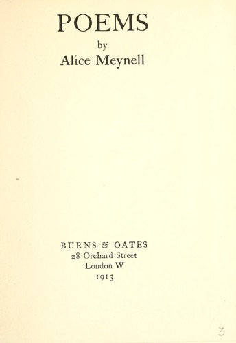 Poems by Alice Meynell