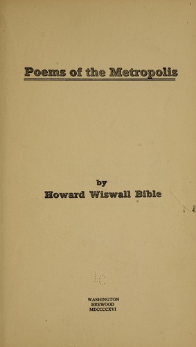 Poems of the metropolis