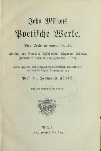 Poetische Werke