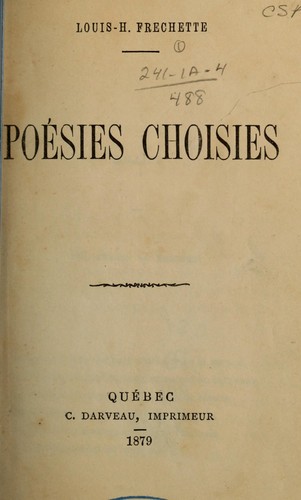 Poésies choisies