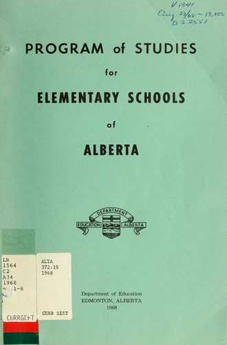 Program of studies for elementary schools of Alberta