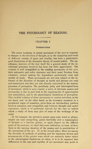 The psychology of reading