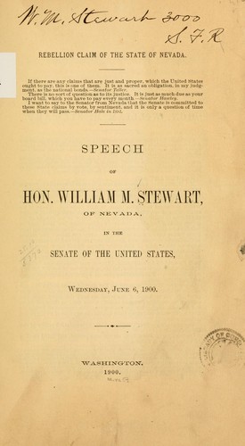 Rebellion claim of the state of Nevada ...