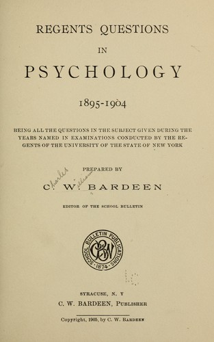 Recent questions in psychology ...