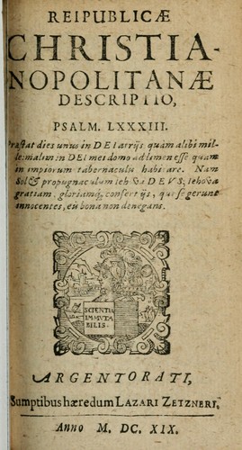 Reipublicae Christianopolitanae descriptio