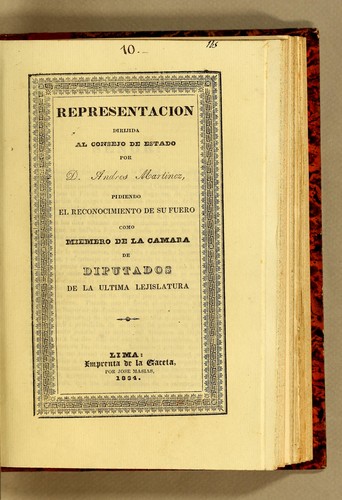 Representacion dirijida al Consejo de Estado