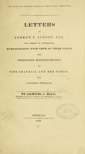 The right of colored people to education, vindicated
