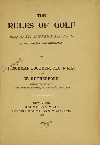 The rules of golf