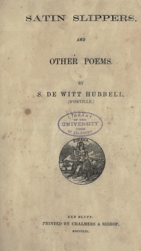 Satin slippers, and other poems