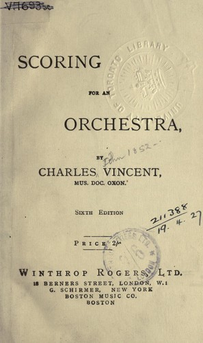 Scoring for an orchestra