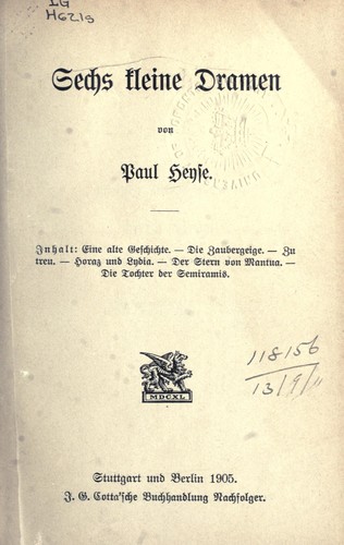 Sechs kleine Dramen