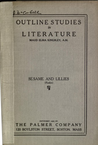 Sesame and lilies (Ruskin)