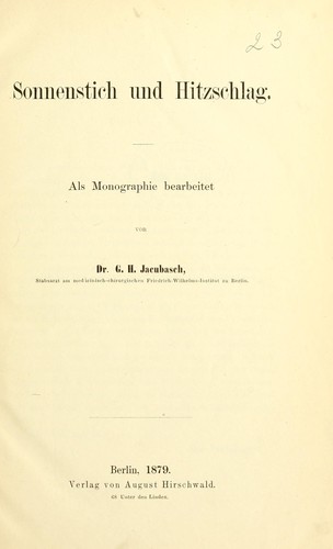 Sonnenstich und Hitzschlag