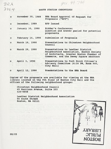 South station chronology