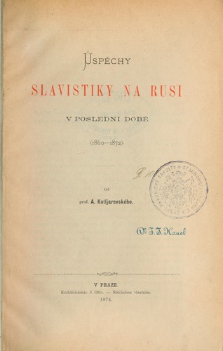 Úspěchy slavistiky na Rusi u poslední době