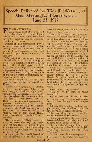 Speech against the conscript act
