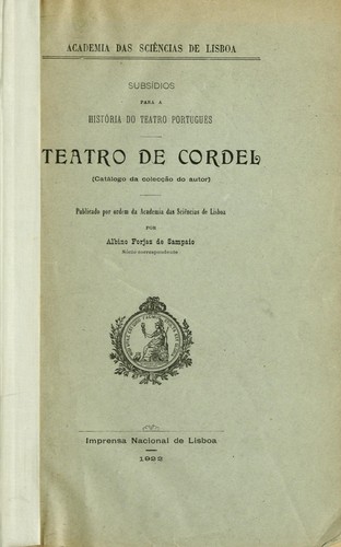 Subsidios para a historia do teatro Portugues