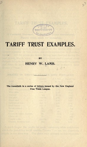Tariff trust examples