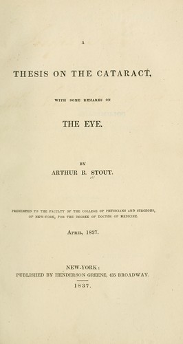 A thesis on the cataract