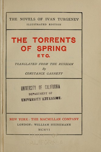 The torrents of spring, etc