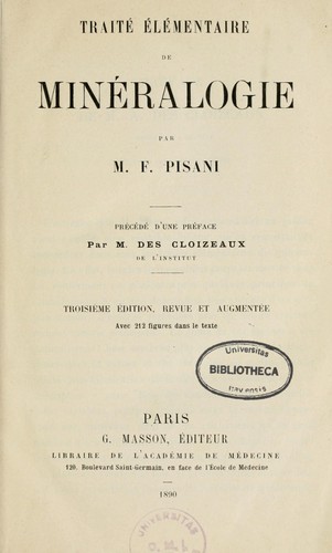 Traité élémentaire de minéralogie