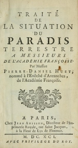 Traitté de la situation du paradis terrestre