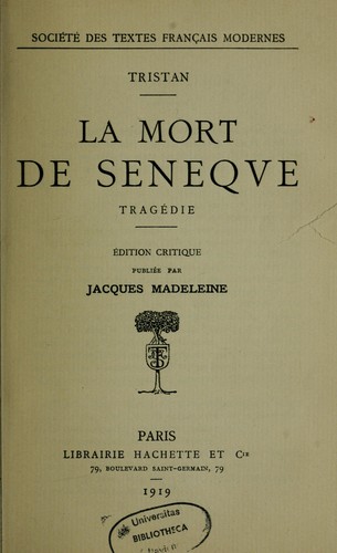 Tristan. La mort de Sénèque