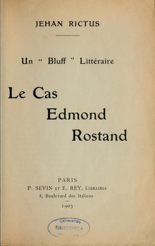 Un "Bluff" littéraire