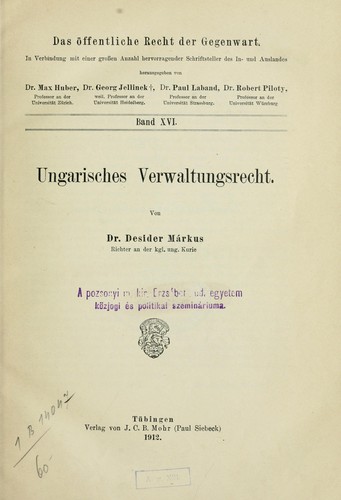 Ungarisches Verwaltungsrecht