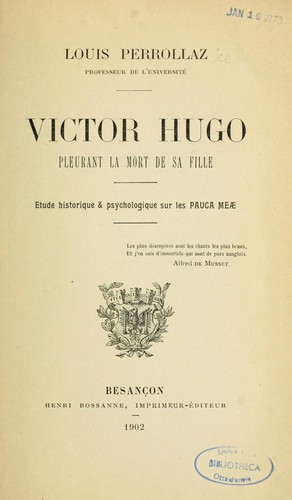 Victor Hugo pleurant la mort de sa fille