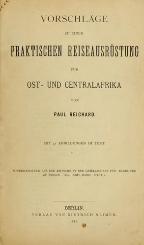 Vorschläge zur einer praktischen Reiseausrüstung für Ost- und Centralafrika