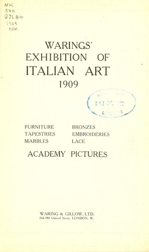Warings' exhibition of Italian art 1909