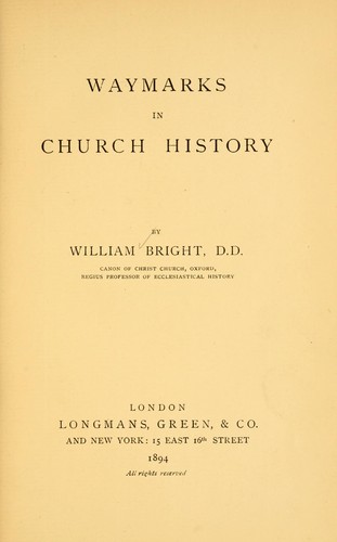 Waymarks in Church History