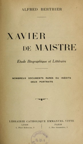 Xavier de Maistre